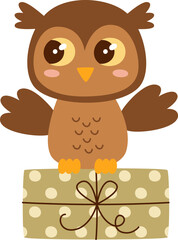 Birthday Owl On Gift