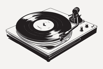 Vintage turntable vinyl record player