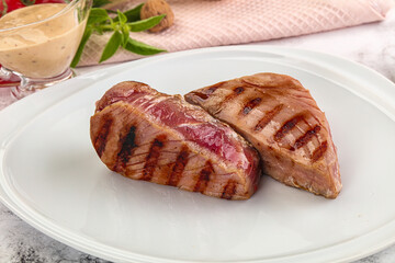 Delicous grilled tuna dish steak