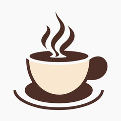 Obraz premium Steaming coffee cup illustration