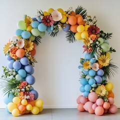 Colorful Balloon Arch Decoration for Events