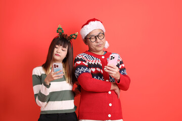 People with Christmas