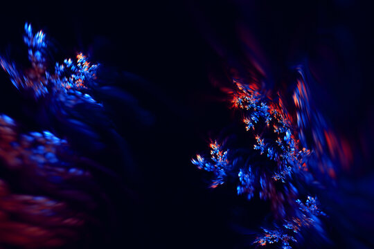 The sea's dream-like beauty is abstracted into a fractal coral reef background, where fantasy merges with the organic feel of underwater textures