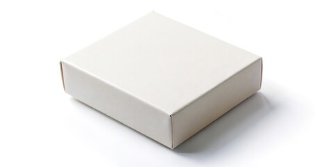 Fototapeta premium White Cardboard Box on White Background