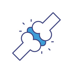 Bone vector icon stock illustration