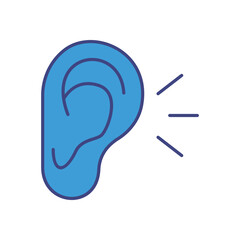 Ear vector icon stock illustration