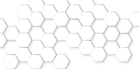 Abstract background with hexagons honeycomb technology texture. Hexagonal shape structure light seamless geometric background. Surface polygon pattern with digital hexagon and futuristic business.
