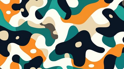Explore a unique vector camouflage pattern designed for modern military attire. Perfect for cartoons and flat illustrations.