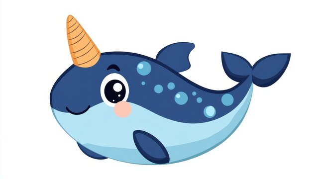 recommend clip art: Explore whimsical narwhals with this handdrawn clipart, perfect for ocean lovers and boho enthusiasts alike