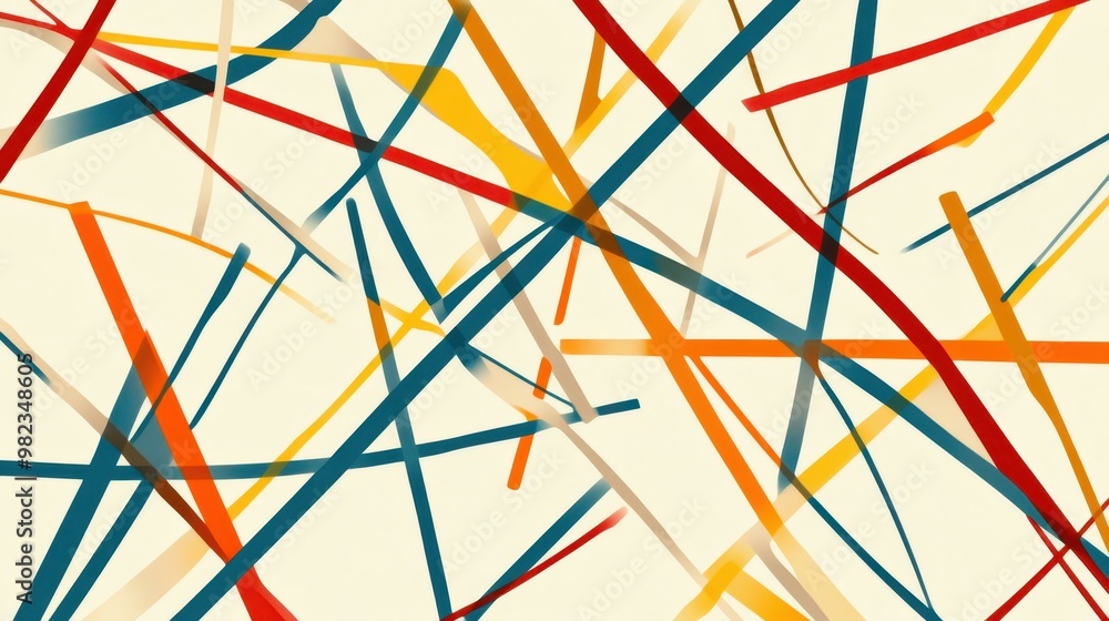 Poster explore the vibrant chaos of art, where lines intertwine to create a unique digital masterpiece burs