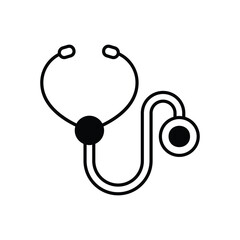 Stethoscope vector icon stock illustration