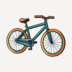 Obraz premium Colorful cartoon bicycle illustration
