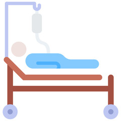 Fototapeta premium Hospital Bed Icon