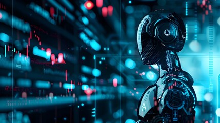 Fototapeta premium AI Driven Cryptocurrency Market Sentiment Analysis Tool for Predicting Price Movements