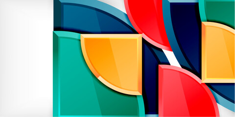 Glossy circles geometric background. Vector Illustration For Wallpaper, Banner, Background, Card, Book Illustration, landing page