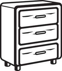 Stylish Modern Dresser Vector Graphics for Trendy Decor