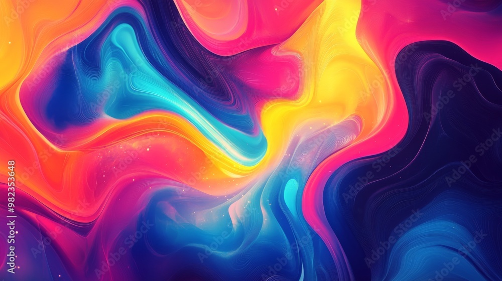 Leinwandbilder a vibrant abstract background featuring swirling colors and fluid shapes, creating a dynamic and ene