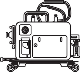 Obraz premium Professional Vector Illustration of a High Performance Welding Machine in an Industrial Environment