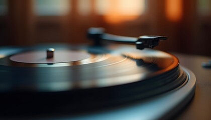 close up of a gramophone