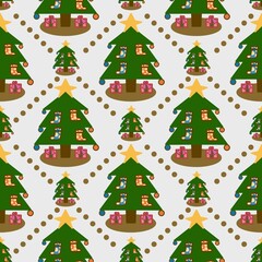 seamless pattern with Christmas trees