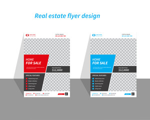 Real Estate Flyer Design template, Red flyer design, Professional red home sale flyer design template, corporate real estate flyer design, Real Estate Flyer Template Design Vector


