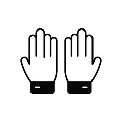 Surgical Gloves vector icon stock illustration