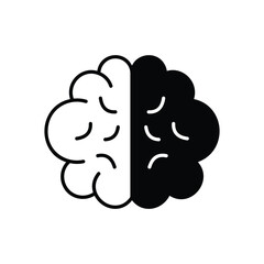 Brain vector icon stock illustration