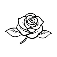 This elegant black and white rose flower line art vector is perfect for adding a touch of classic beauty to your designs. Ideal for logos, tattoos, invitations, and other creative projects.