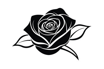 This elegant black and white rose flower line art vector is perfect for adding a touch of classic beauty to your designs. Ideal for logos, tattoos, invitations, and other creative projects.