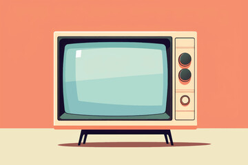 Vintage television with retro design