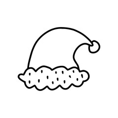 Doodle style santa hat, simple.