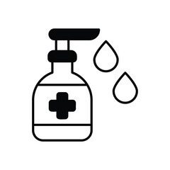 Hand Sanitizer vector icon stock illustration