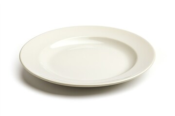 White ceramic plate isolated on white