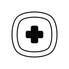 Fototapeta premium Medical Sign vector icon stock illustration