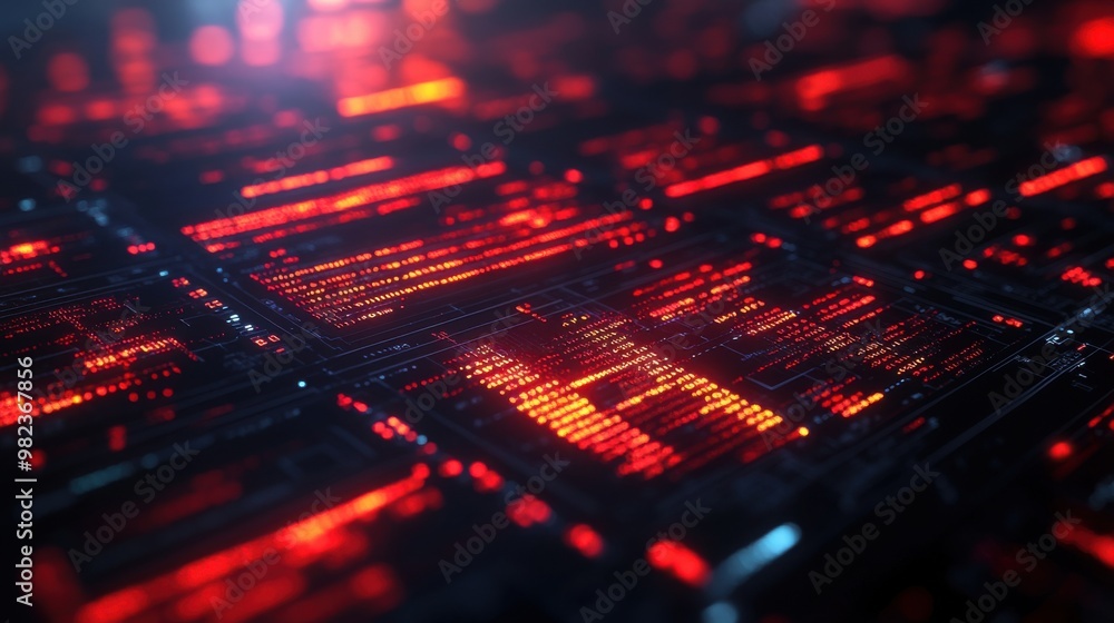 Poster illustration of ai brain connected to real-time stock market data, reflecting modern technology that