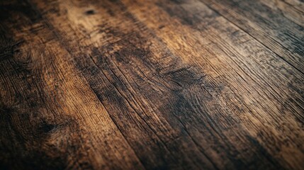 Fototapeta premium A close-up view of textured wooden flooring showcasing natural patterns and colors.