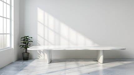 Fototapeta premium Bright and Minimalist Office Table for Product Display and Workspace