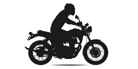 Obraz premium A man is riding a motorcycle with a helmet on