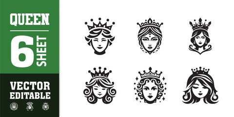 queen crown sheet icon vector illustration king crown
