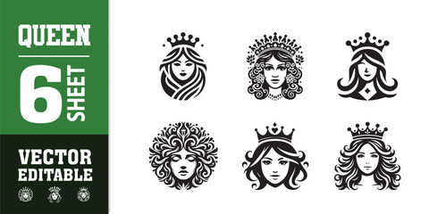 queen crown sheet icon vector illustration king crown