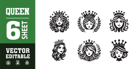 queen crown sheet icon vector illustration king crown