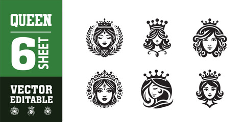 queen crown sheet icon vector illustration king crown