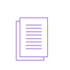 Doodle Icon copy paste document illustration on transparent background that can be use for background, slide view, social media, sticker, scrapbook and etc. | Aesthetic with purple color