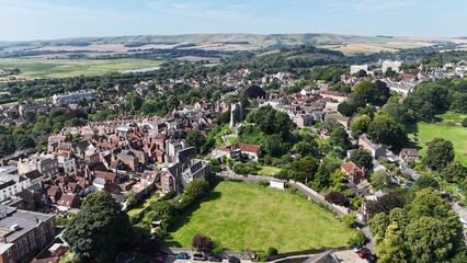 Lewes Castle East Sussex UK drone,aerial  . © Air Video UK 