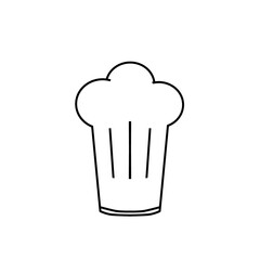 Doodle chef uniform hat Icon illustration cartoon cook on transparent background that can be use for background, slide view, social media, sticker, scrapbook and etc. | Aesthetic with black color
