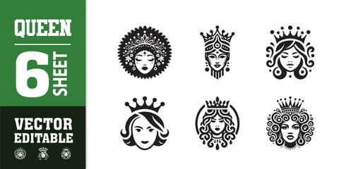 queen crown sheet icon vector illustration king crown © Rafassya