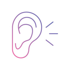 Ear vector icon stock illustration