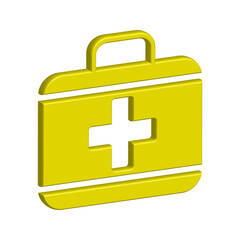 Obraz premium First aid kit icon template