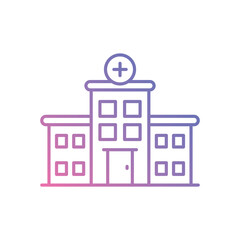 Hospital Building vector icon stock illustration