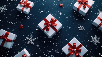 Fototapeta premium Festive Christmas Gift Bundle